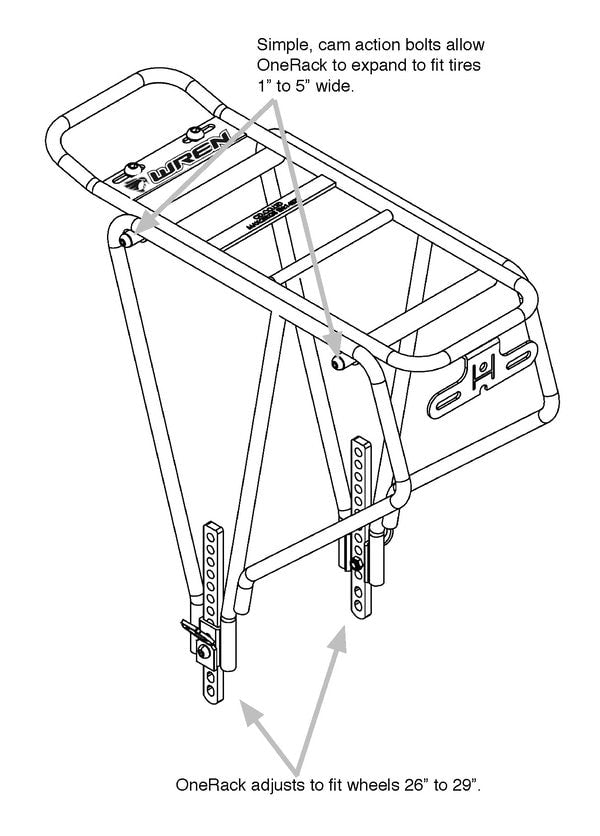 Rear bike best sale rack parts